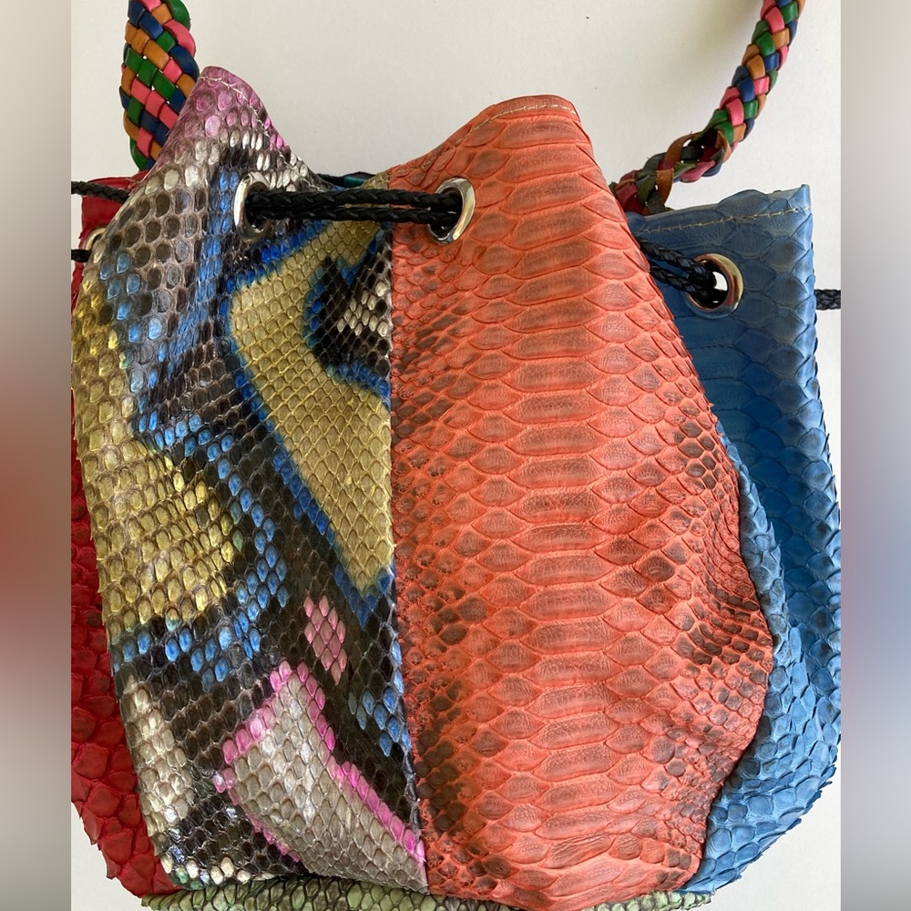 Ronald Furst python drawstring purse - Picture 3 of 7